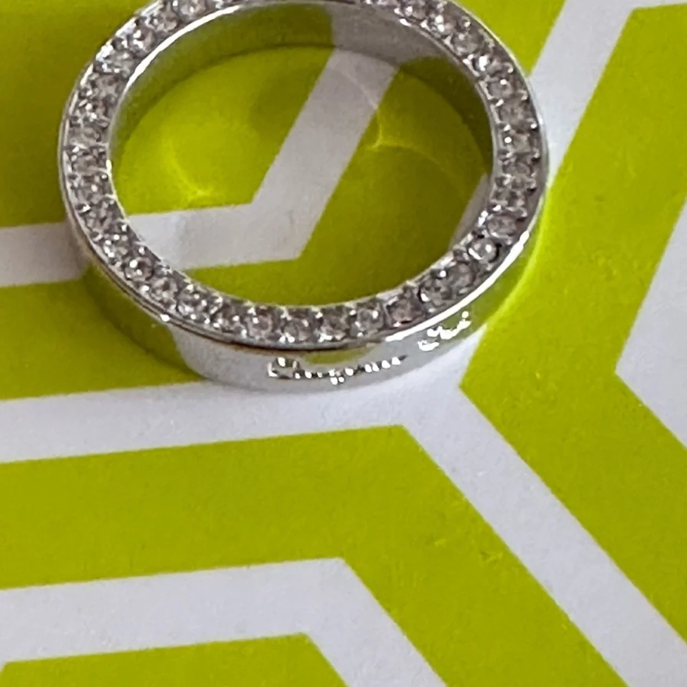 Origami Owl Silver Crystal Pavé Living Locket Medium Window Frame Plate Accent